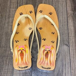 Sandler Woodies sandals heeled Dog Print Sandals - Cream no size